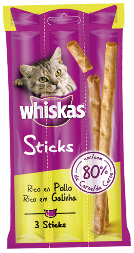 WHISKAS STICKS POLLO gr.6x3   